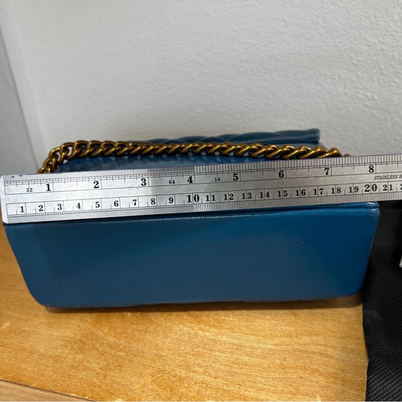 Kurt Geiger Turquoise Aqua Brixton Quilted Shoulder Bag. NWT. - Picture 11 of 12